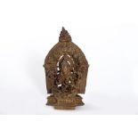 An ancient bronze Bodhisattva, Himalayan Nepal-Tibet area