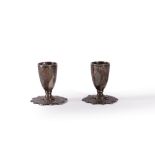 Pair of silver candle holders, 19th century