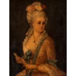 Scuola italiana, secolo XIX - Portrait of a lady in eighteenth-century clothes