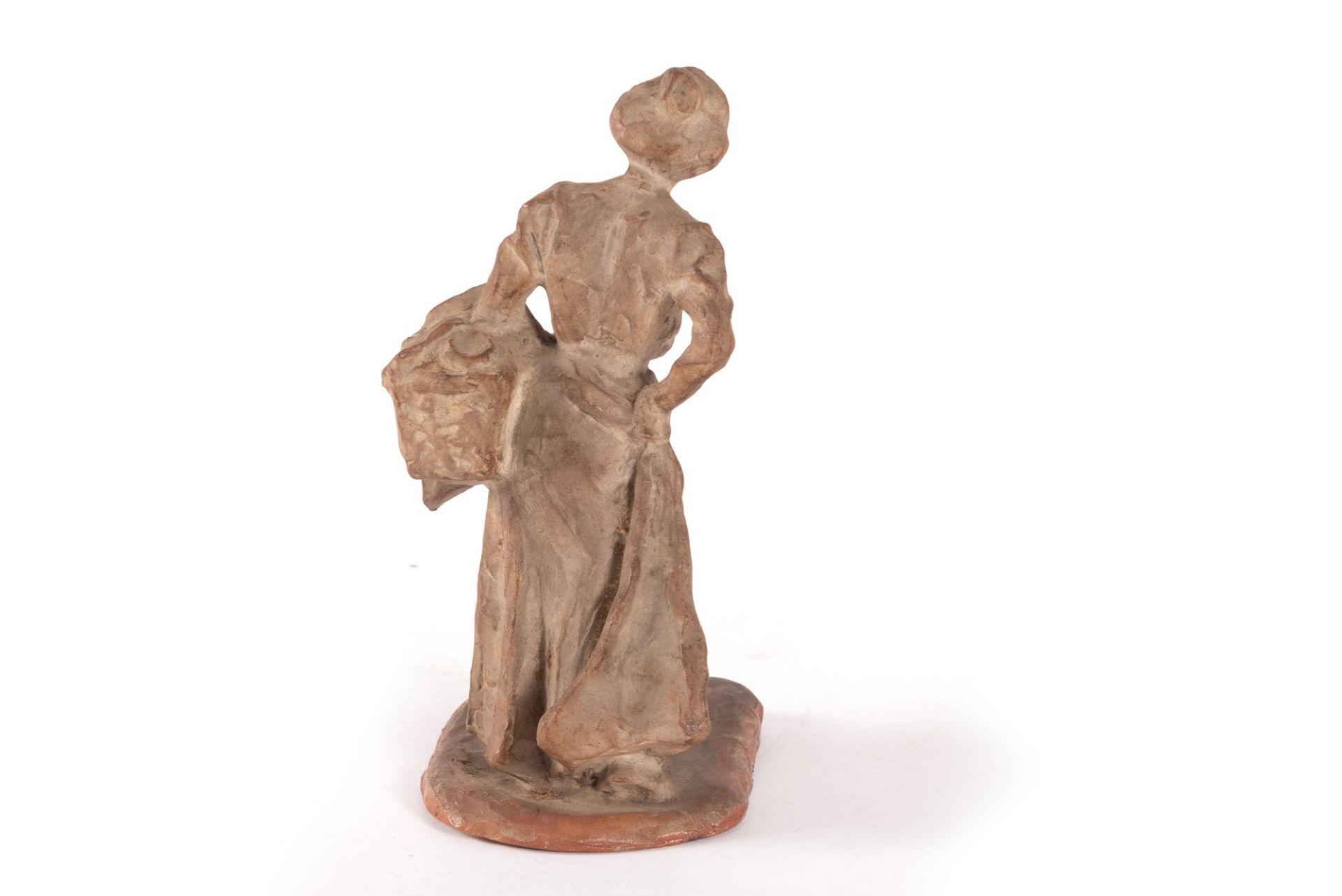 Terracotta figurine depicting a female figure, late 19th century - Image 3 of 4