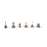 Lot consisting of six silver bells, 19th-20th centuries