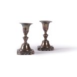 Pair of silver candle holders, Austria 19th century