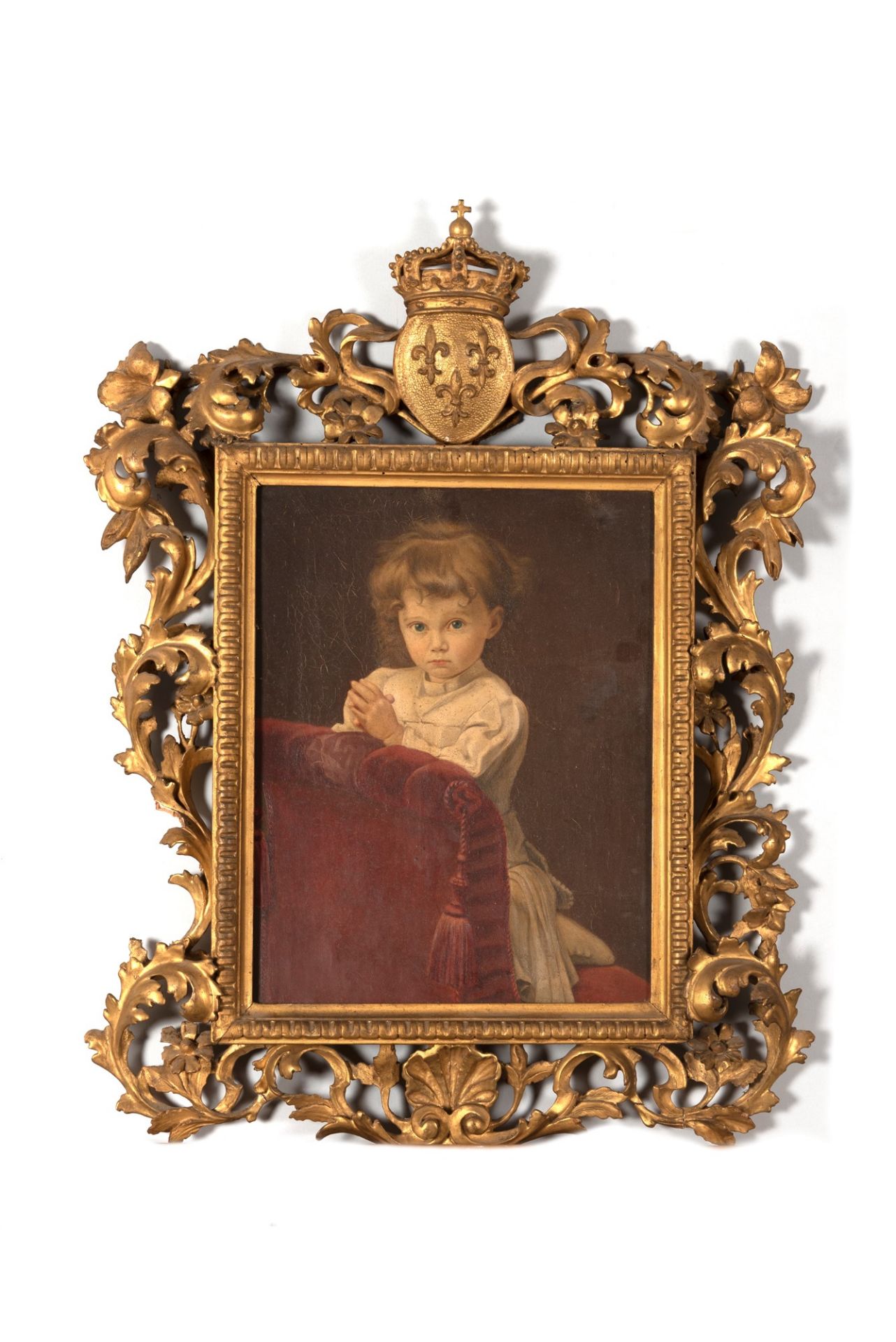 Scuola italiana, fine secolo XIX - Portrait of a little girl praying