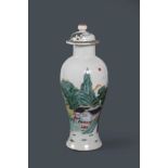 Polychrome porcelain vase, China 19th century