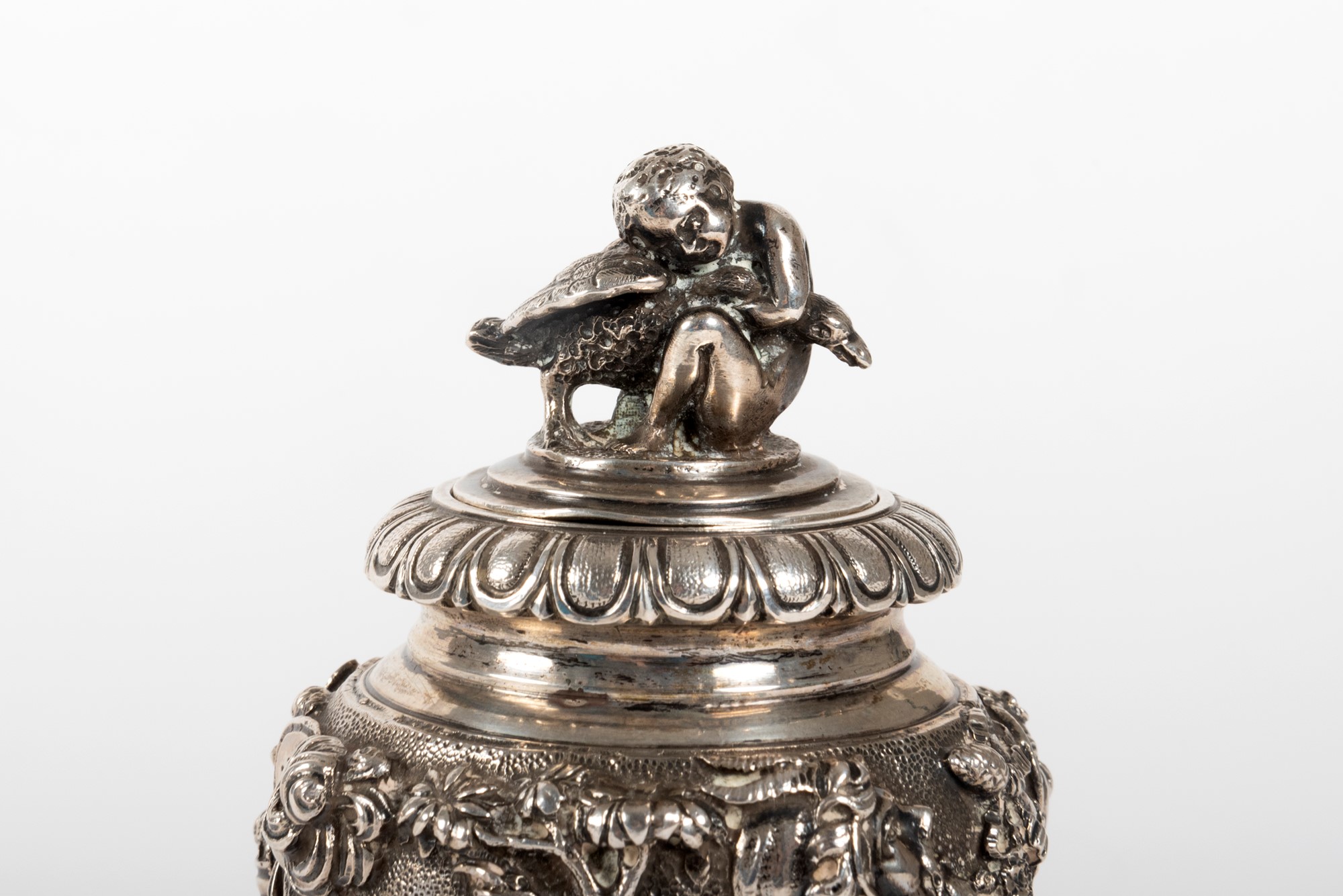 Small vase with silver lid, 19th century - Image 3 of 3