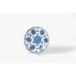 Blue and white porcelain plate, China, Qing dynasty, Kangxi period