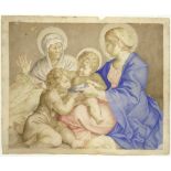 da Annibale Carracci, secolo XVII - Madonna with Child, St. John the Baptist and St. Elizabeth