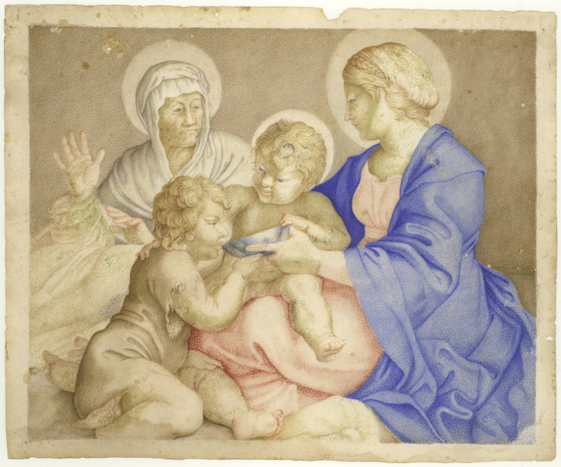 da Annibale Carracci, secolo XVII - Madonna with Child, St. John the Baptist and St. Elizabeth