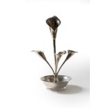 Silver tulip vase, England, early 20th century