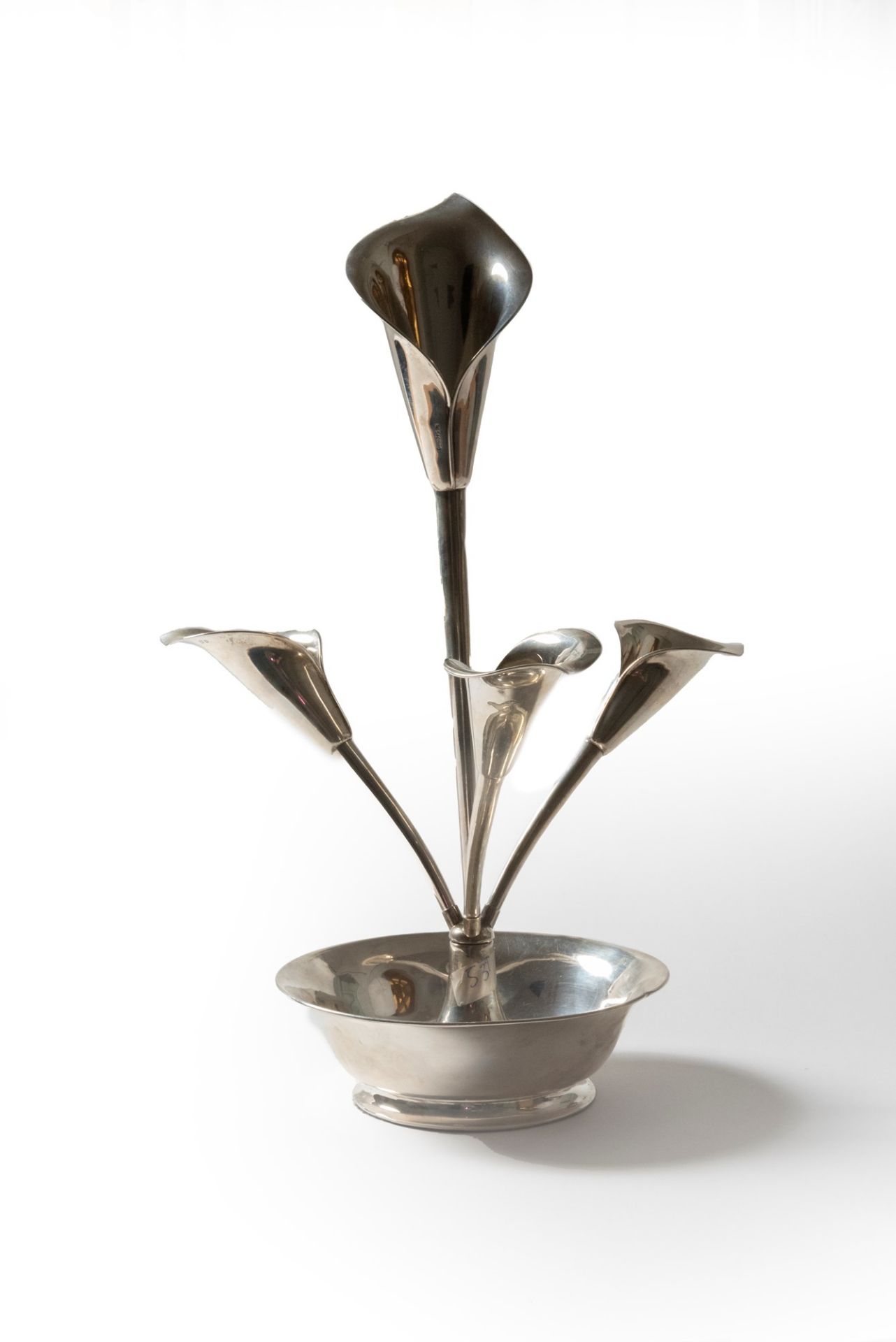 Silver tulip vase, England, early 20th century