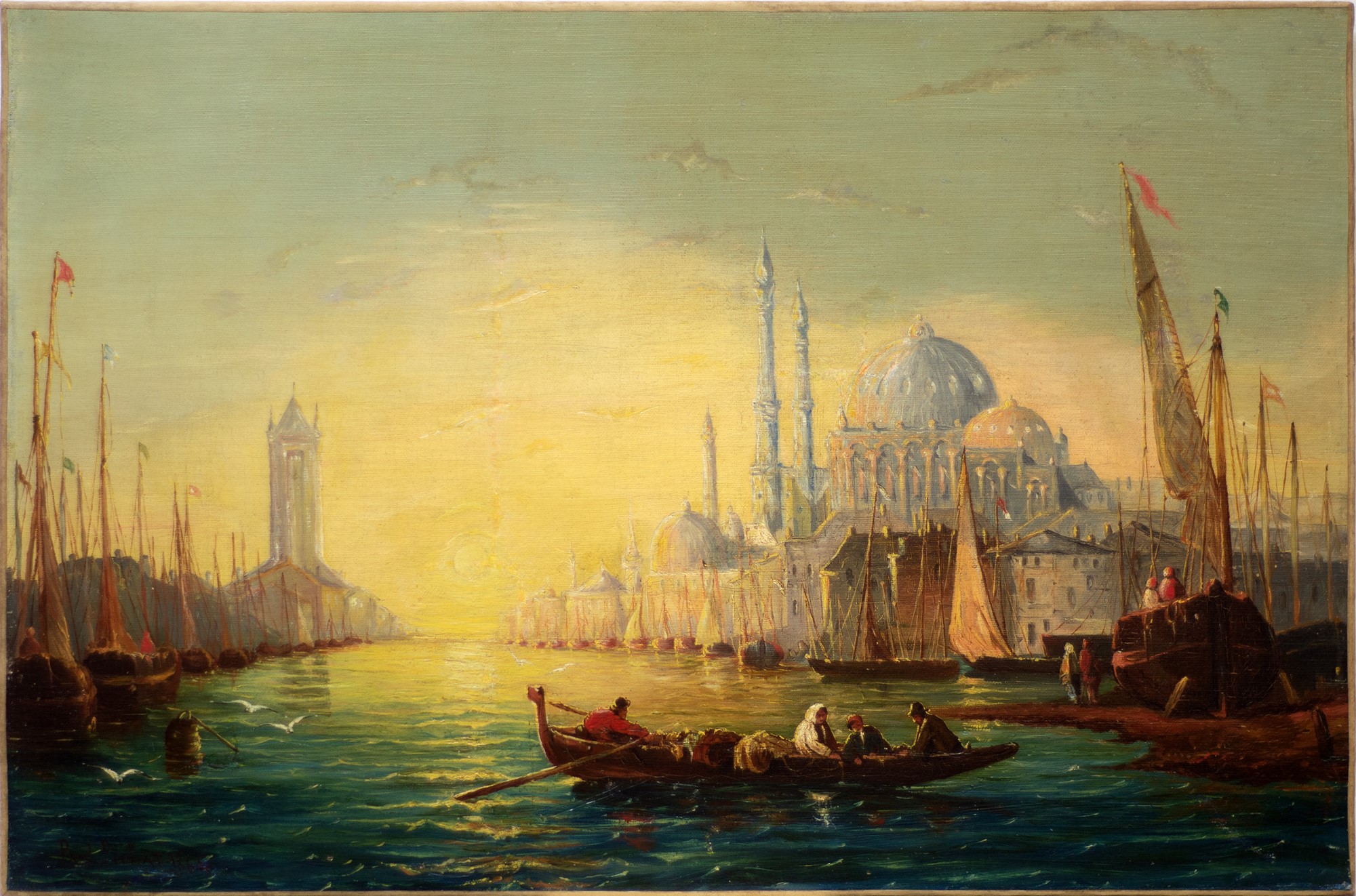 Scuola francese, secolo XIX - View of Istanbul with Hagia Sophia