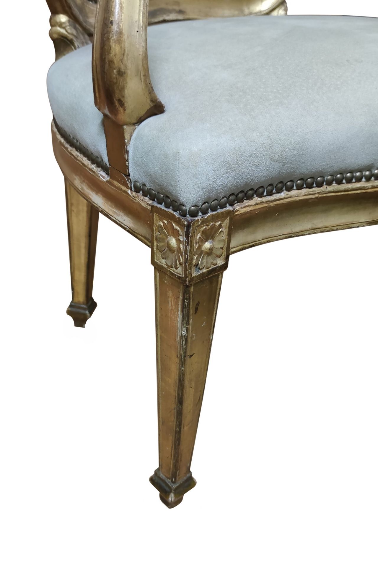 Armchair in gilded wood, late 18th century - Image 4 of 5