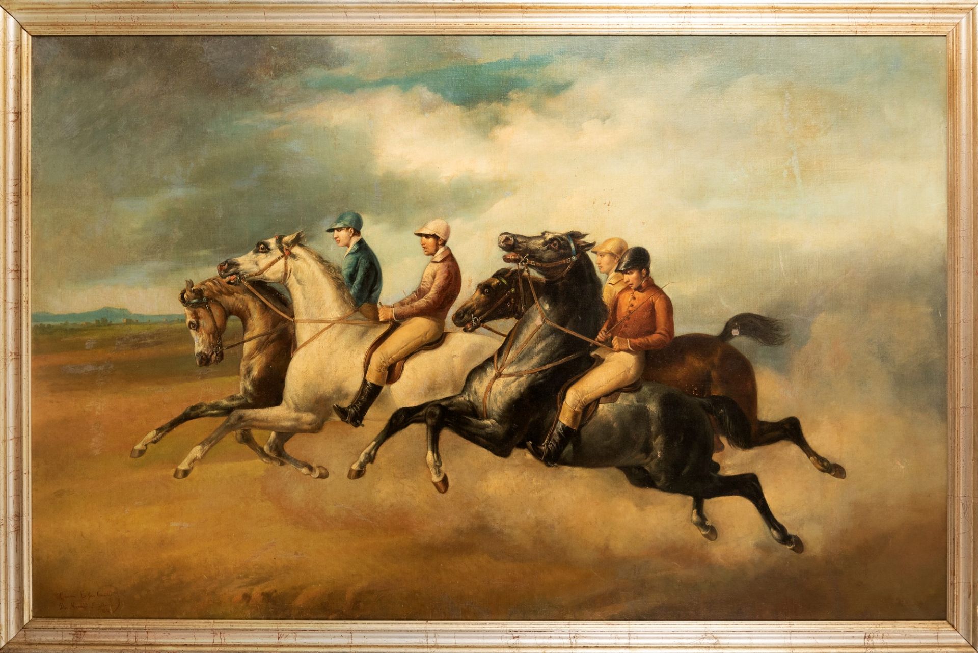 Scuola italiana, secolo XIX - Horse race - Image 3 of 3