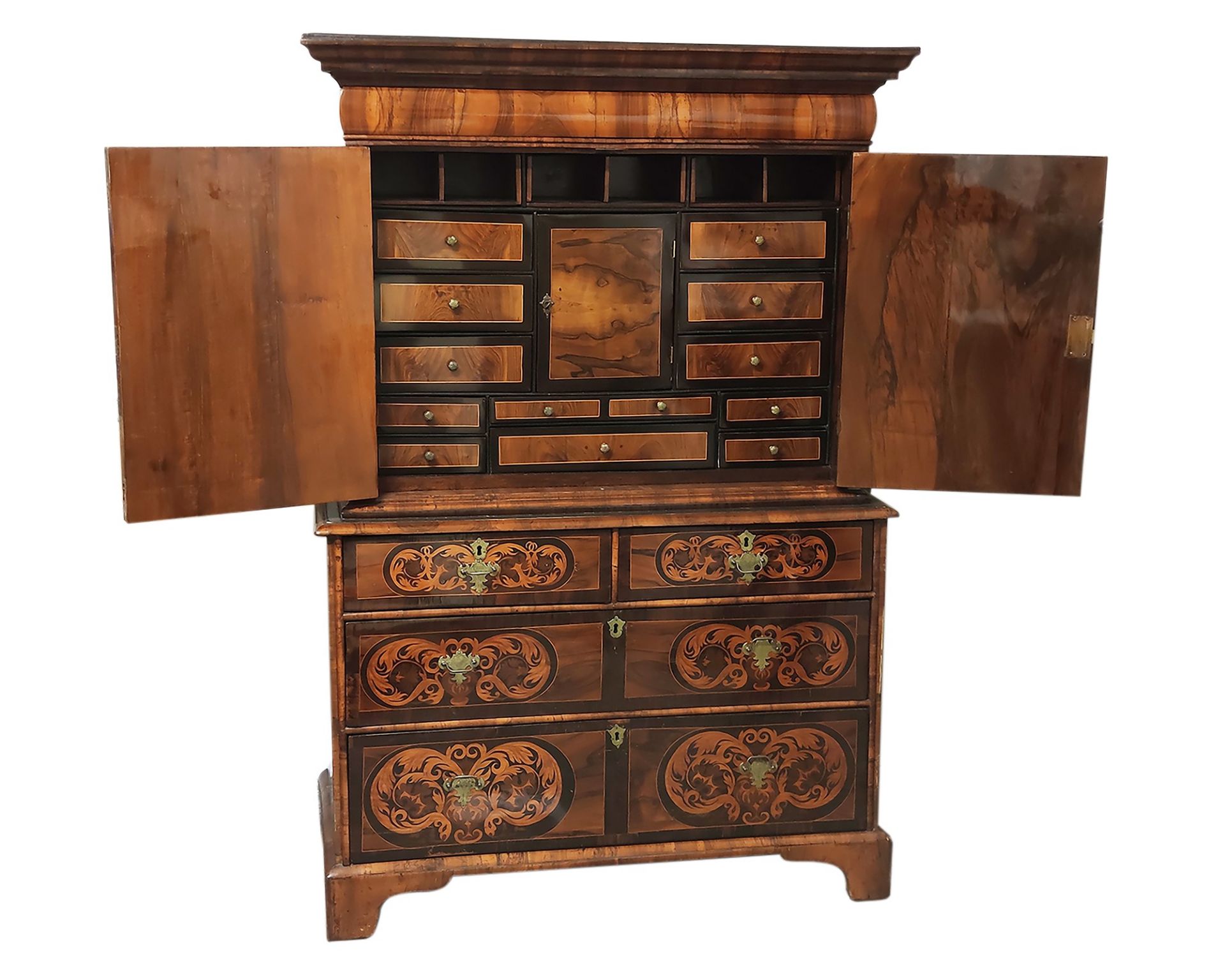 Inlaid two-parts secretaire, 18th-19th centuries - Image 4 of 5