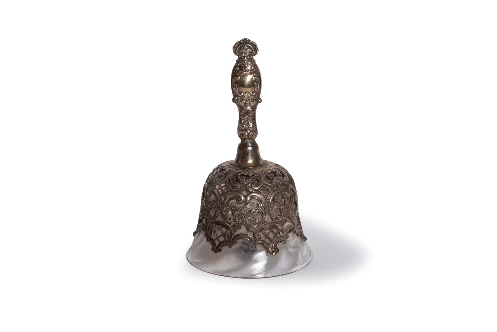 Crystal and silver bell, London, England 19th century