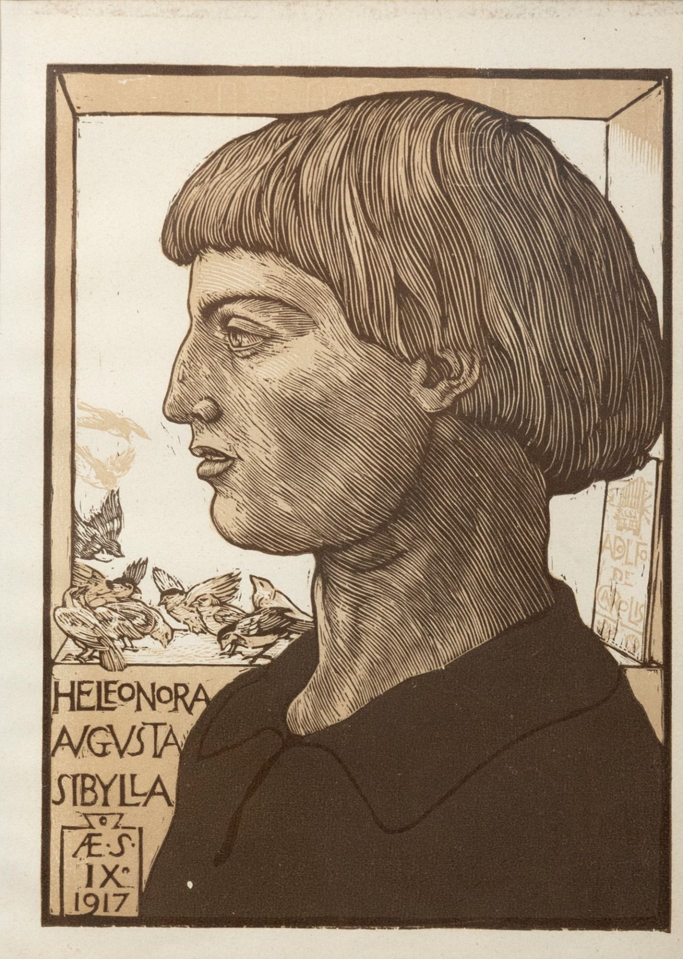 Adolfo de Carolis (Montefiore dell'Aso 1874-Roma 1928) - Heleonora Augusta Sibylla, 1917