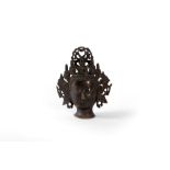 Bronze Buddha head, China 19th-20th century