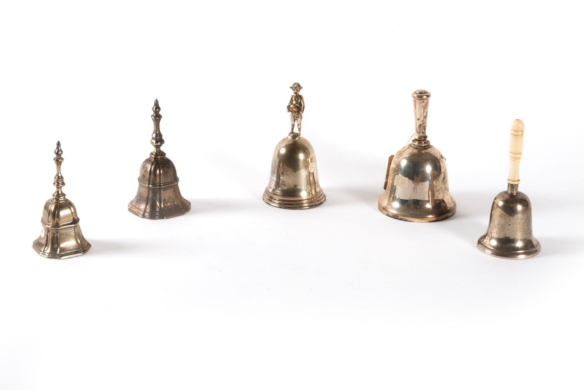 Lot consisting of five silver bells, England 19th-20th centuries