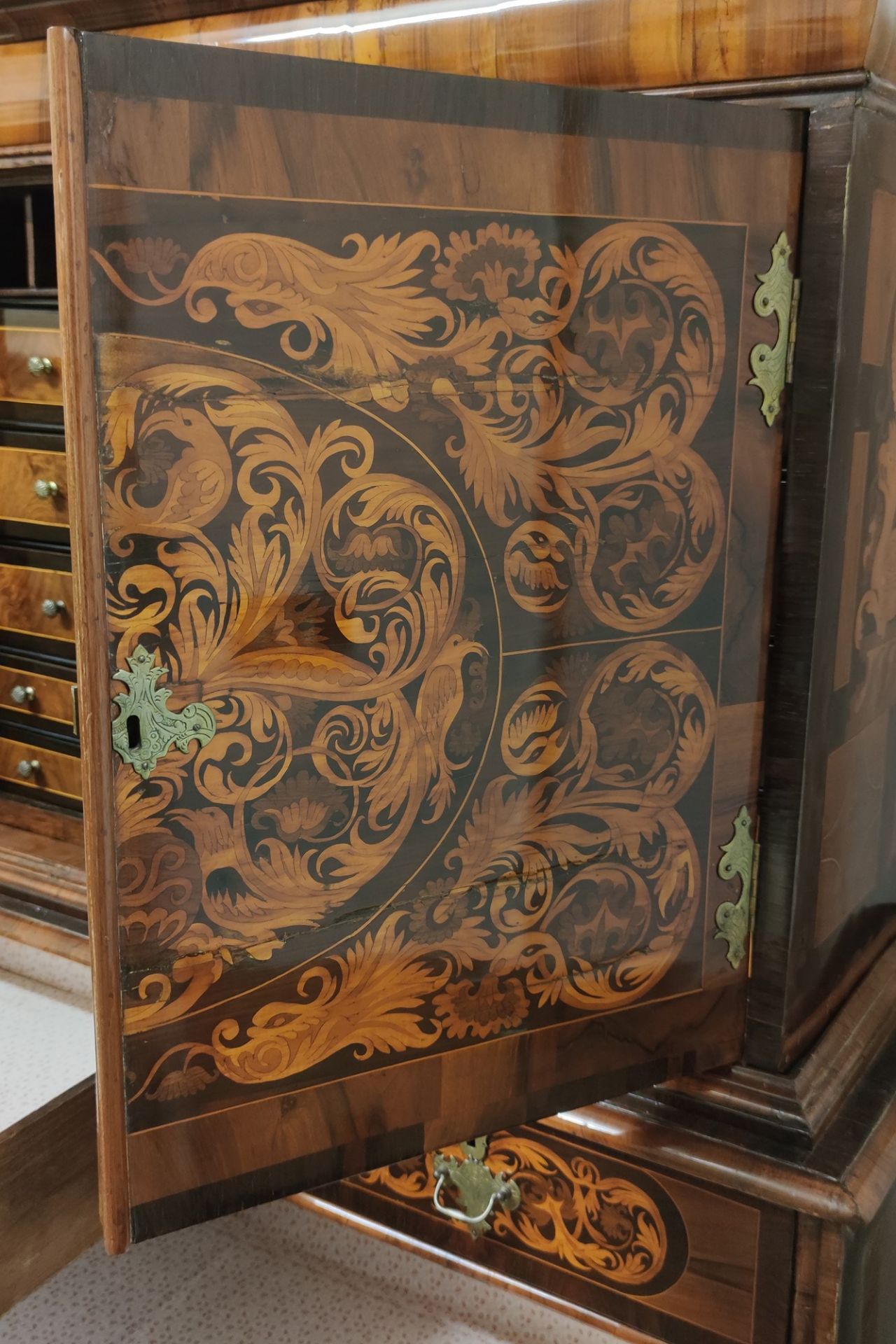 Inlaid two-parts secretaire, 18th-19th centuries - Image 3 of 5