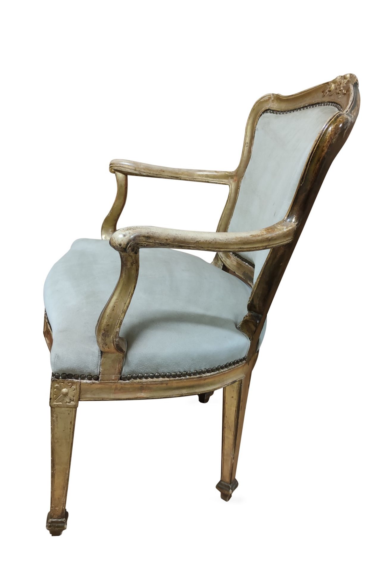 Armchair in gilded wood, late 18th century - Image 2 of 5