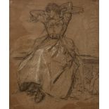 Scuola italiana, secolo XIX - Study of a Seated Woman