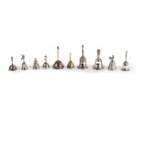 Lot consisting of ten silver bells, 19th - 20th centuries