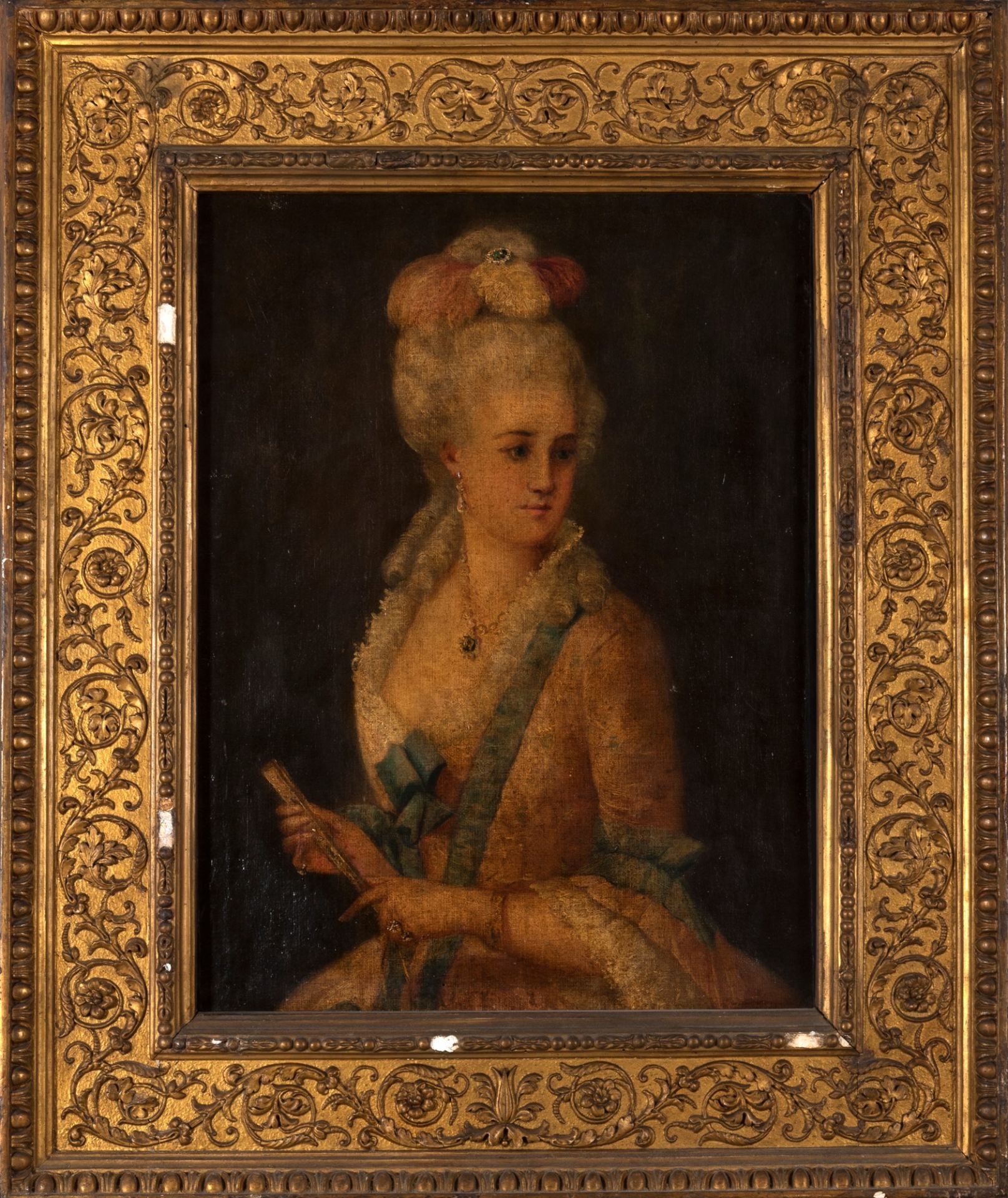 Scuola italiana, secolo XIX - Portrait of a lady in eighteenth-century clothes - Bild 3 aus 3