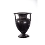 Krater in black glazed terracotta, late 19th century - early 20th century