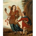 Pittore popolare, secolo XIX - Tobias and the Angel