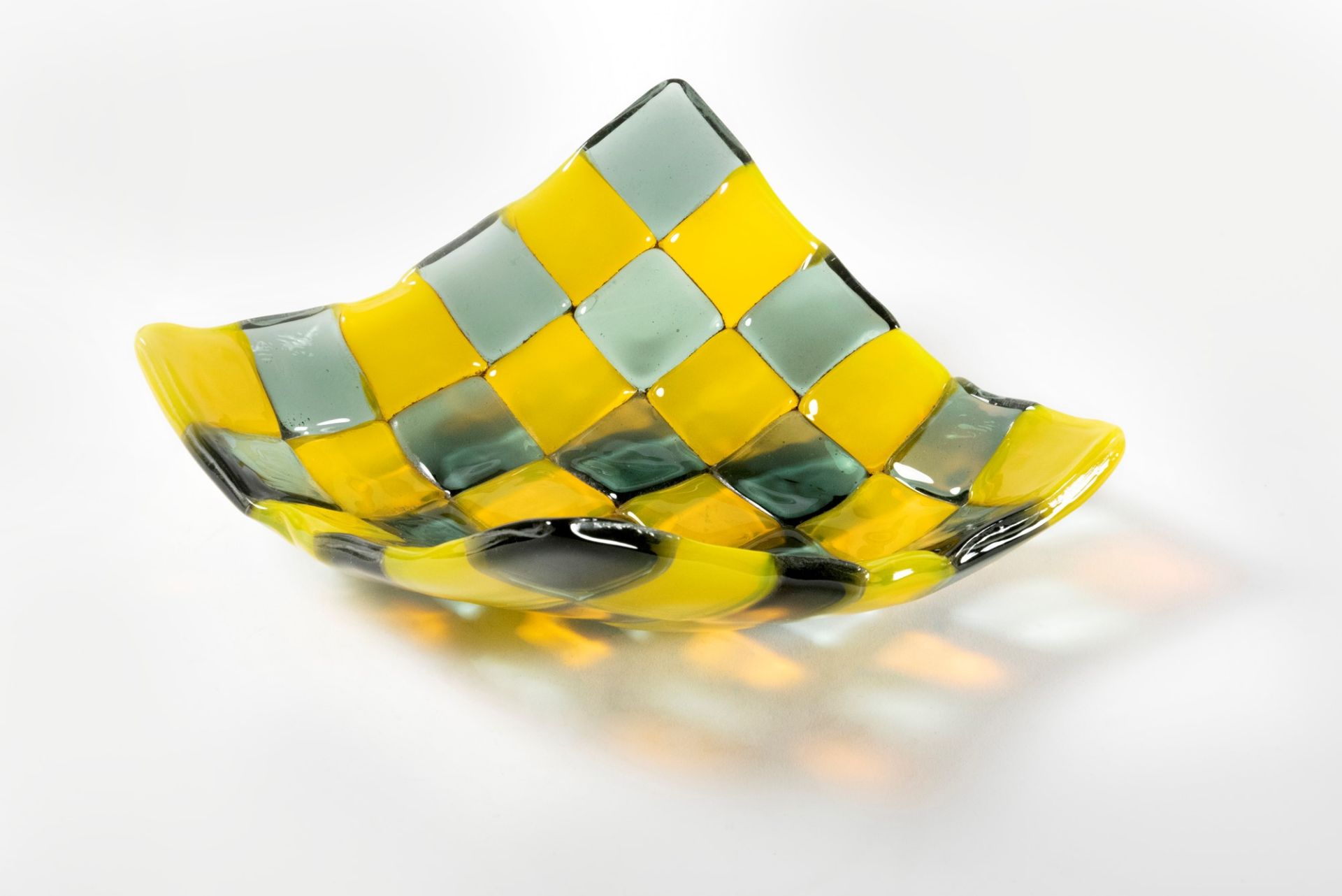 Yellow and gray Murano glass centrepiece, Barovier and Toso, 1980s - Image 3 of 4