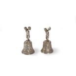 Two silver bells, 19th century