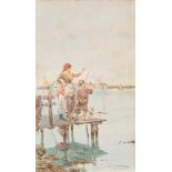 Giuseppe Vizzotto Alberti (Treviso 1862-Venezia 1931) - The fisherman's family, 1898