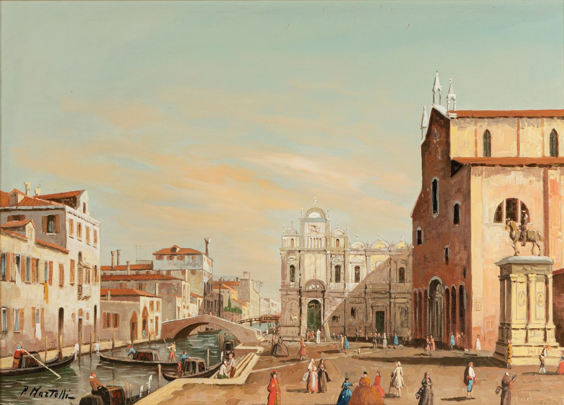P. Martelli (attivo nel secolo XX) - Venice, Campo Santi Giovanni e Paolo