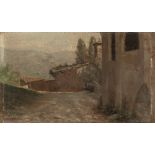 Adolfo Dalbesio (Torino 1857-Orbassano 1914) - Glimpse of Galletto, near Turin, 1878