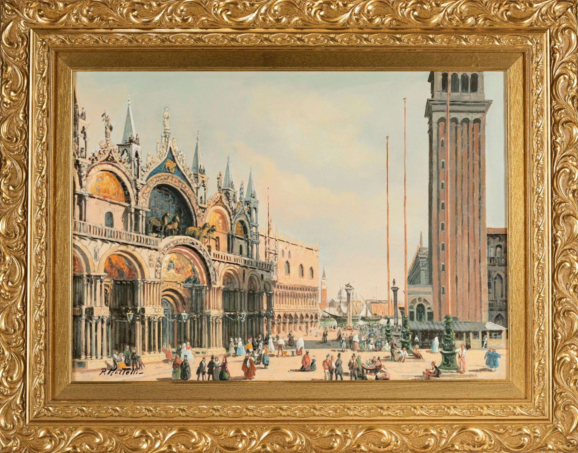 P. Martelli (attivo nel secolo XX) - Venice, Piazza San Marco - Bild 2 aus 3