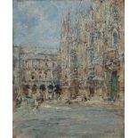 Luigi Mantovani (Milano 1880-1957) - Piazza del Duomo in Milan, 1934