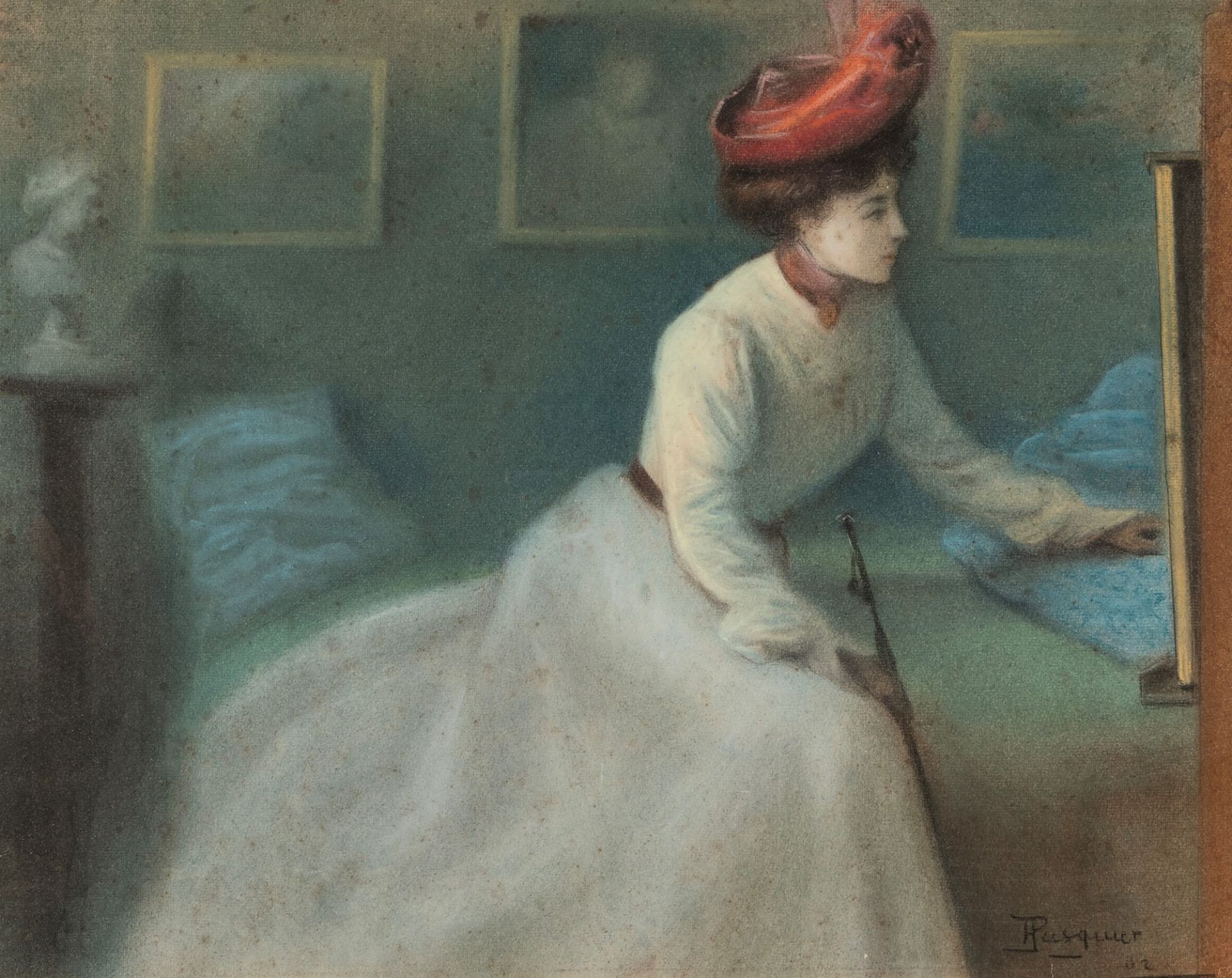 H. Pasquier (attivo tra XIX e XX secolo) - In the studio, 1902