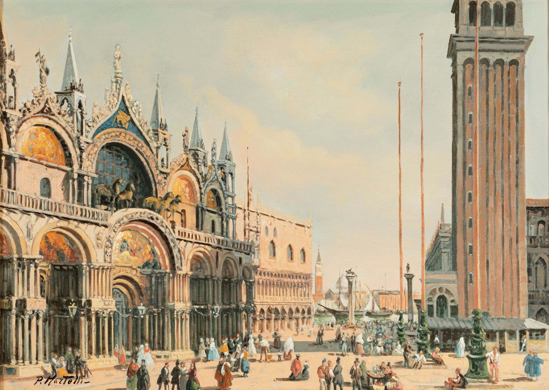 P. Martelli (attivo nel secolo XX) - Venice, Piazza San Marco