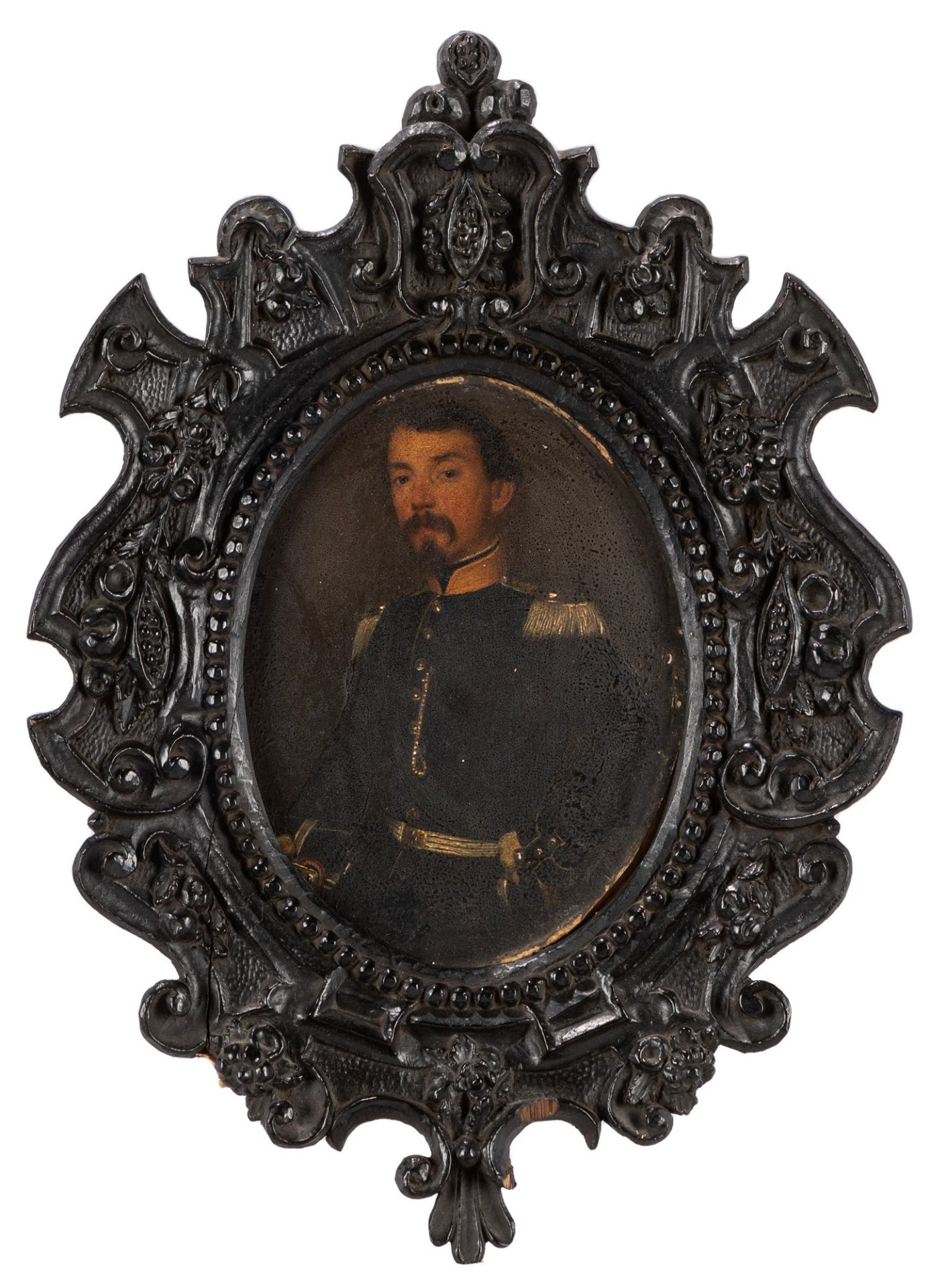 Attribuito a Ponziano Loverini (Gandino 1845-1929) - Portraits of Lieutenant Colonel Antonio Rota an - Image 3 of 4