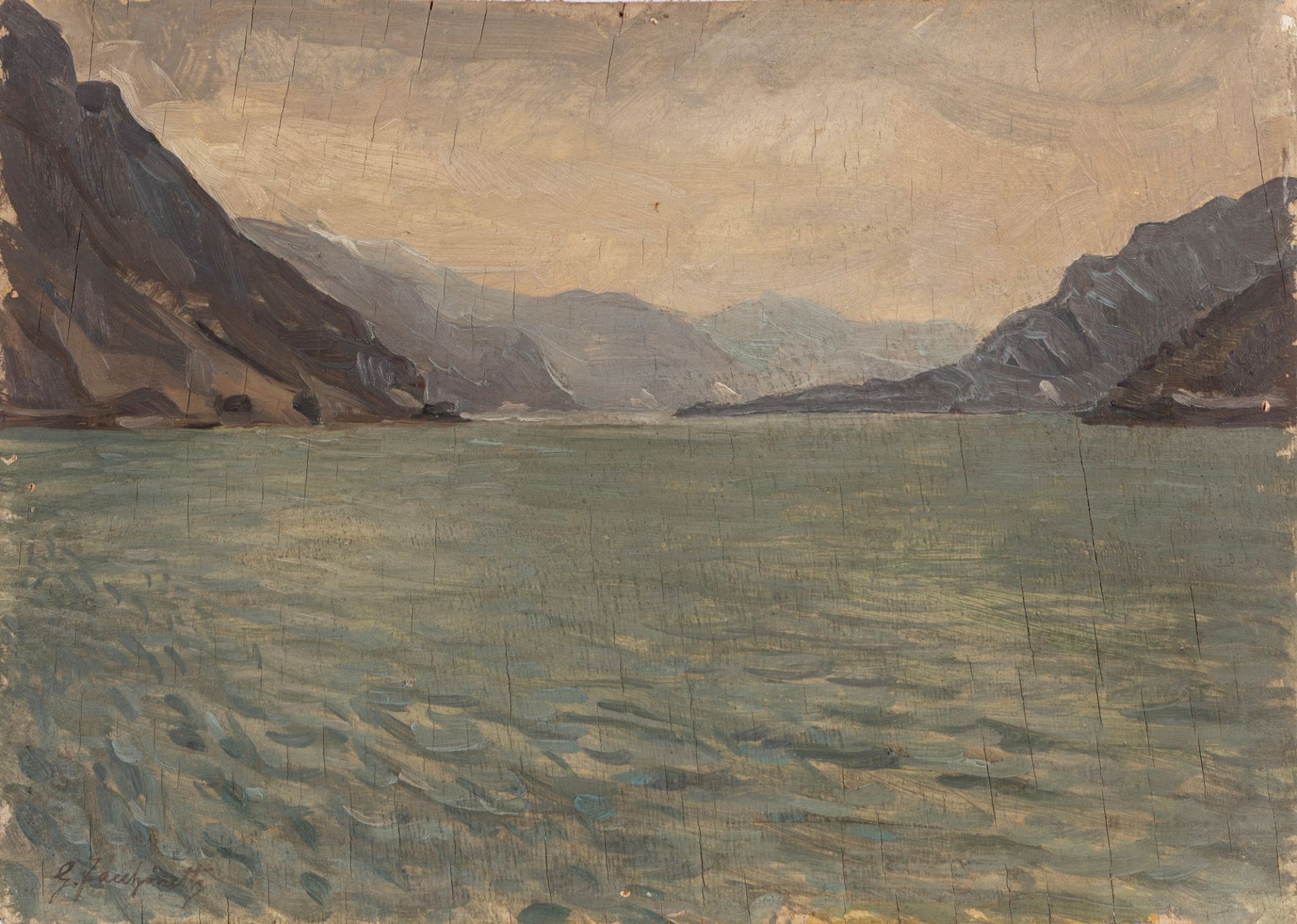 Giuseppe Facchinetti (Bolgare 1893-Bergamo 1951) - Lake Iseo