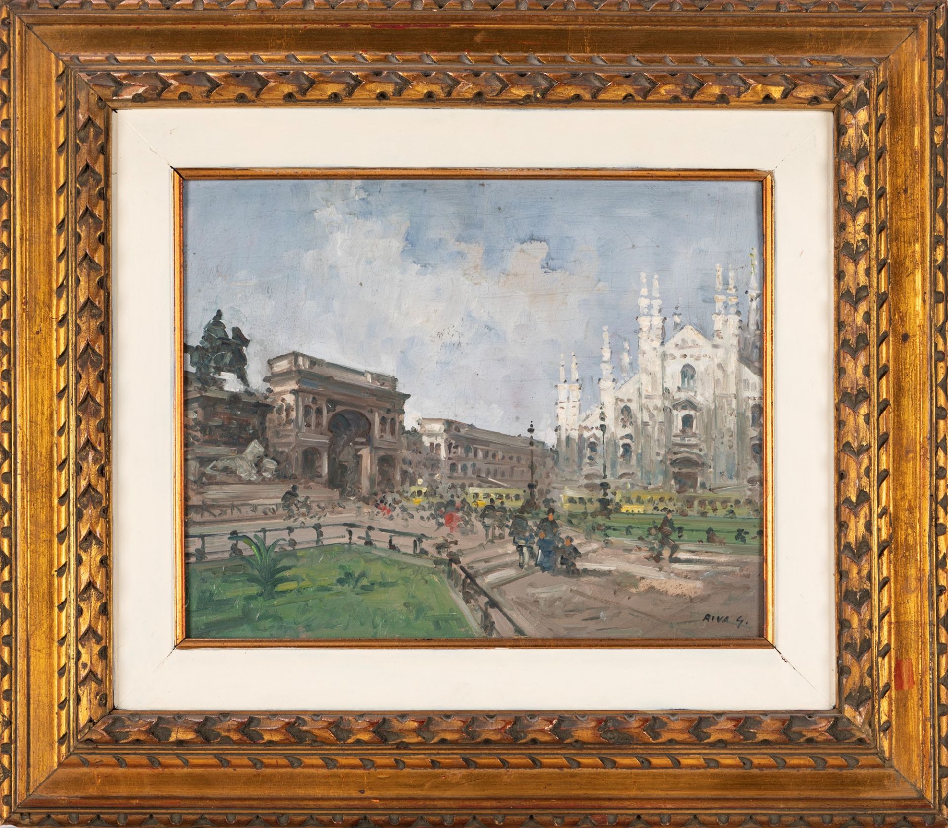 Giovanni Riva (Torino 1890-1973) - Piazza Duomo in Milan - Bild 2 aus 3