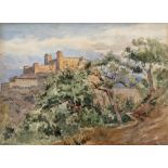 Giuseppe Haimann (Milano 1828-Alessandria d'Egitto 1883) - Spoleto, the Rocca Albornoz