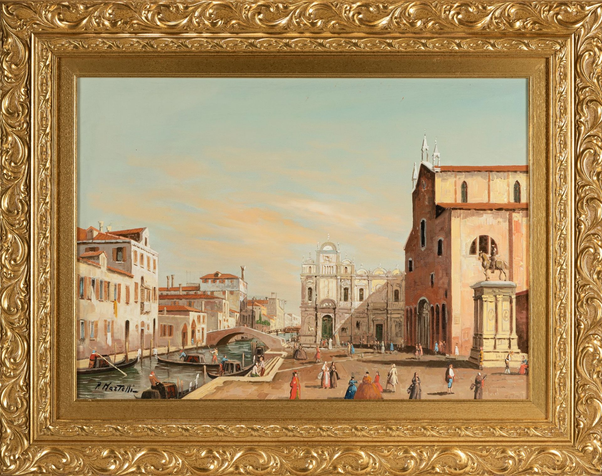 P. Martelli (attivo nel secolo XX) - Venice, Campo Santi Giovanni e Paolo - Image 2 of 3