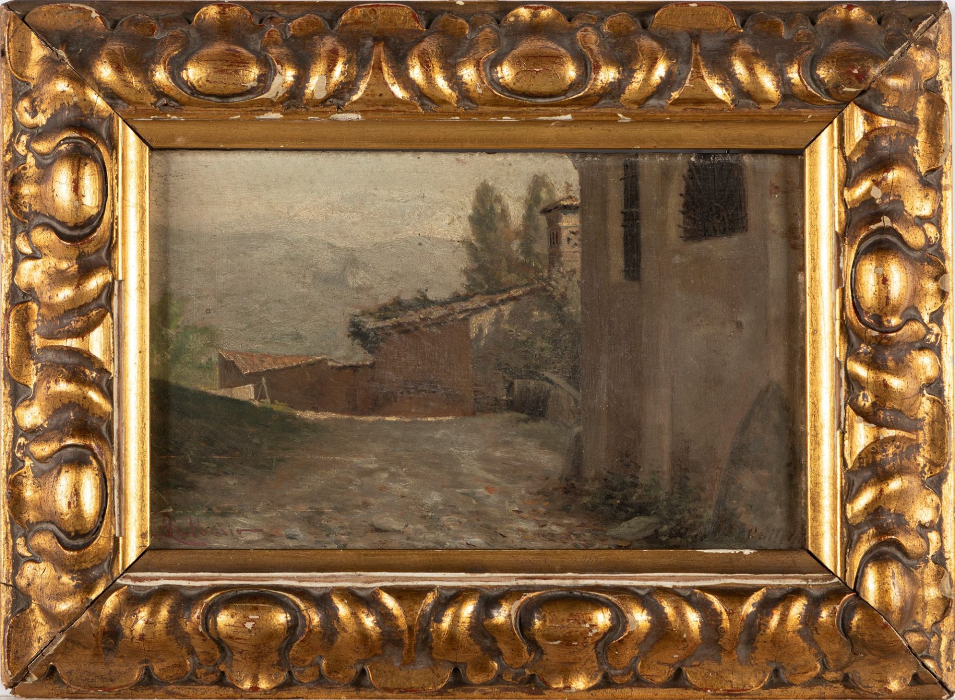Adolfo Dalbesio (Torino 1857-Orbassano 1914) - Glimpse of Galletto, near Turin, 1878 - Image 2 of 3