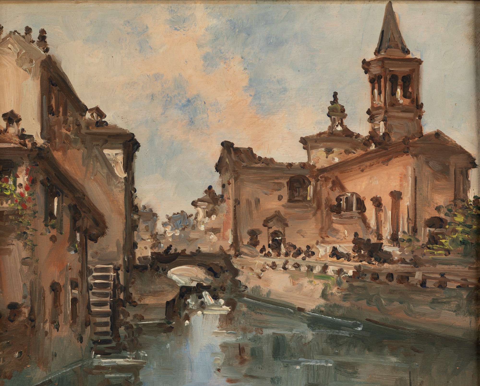 Giovanni Riva (Torino 1890-1973) - Views of the Navigli in Milan - Image 3 of 7