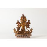 A gilt-lacquered bronze Buddha. Tibet, 19/20th century