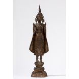 A bronze standing Buddha Rattanakosin. Thailand, late 19th century