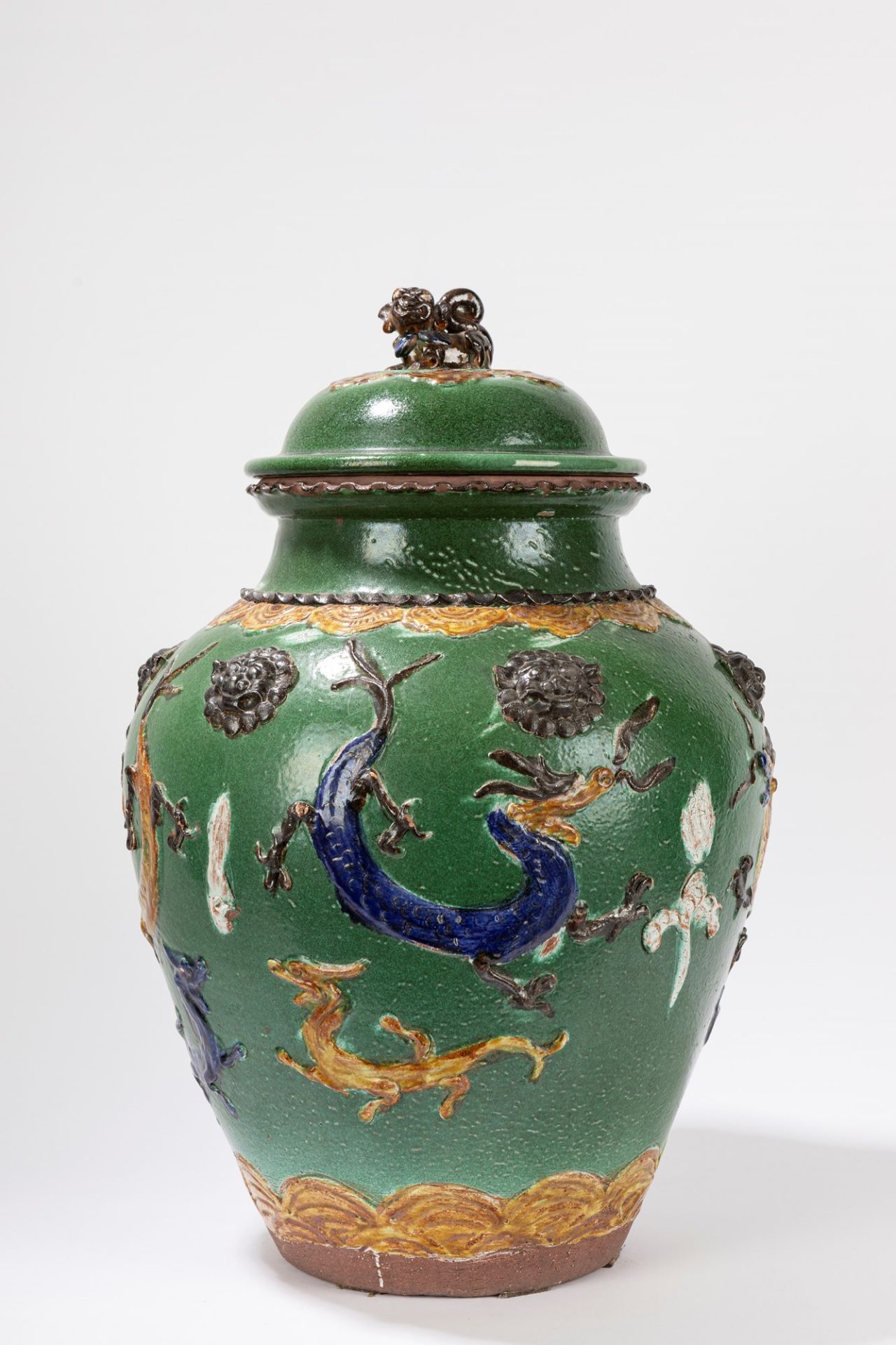 A sancai glazed jar. China, late 19th century