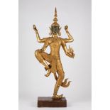 A gilt bronze Vishnu-Rama. Thailand, 20th century