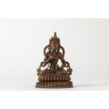 A bronze Buddha. Tibet, 19/20th century